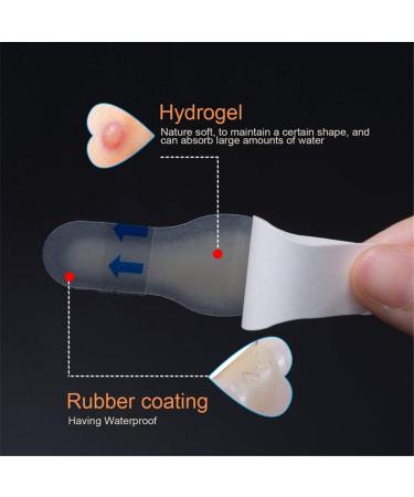10-Piece Blister Gel Guard Adhesive Tabs for Bladder Protection & Heel Cushion - Hydrocolloid Skin Pads for Runners & Hikers - Pressure Wound Relief 20x65mm - Buy Online on GoSupps.com