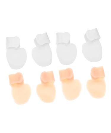 FRCOLOR 8 Pcs Little Toe Splitter Bunion Protectors Foot Ease Device Foot Protectors for Feet Relief Splint Protector Bunion Guard Nail Tools Thumb Splint Correct White Sebs Pads