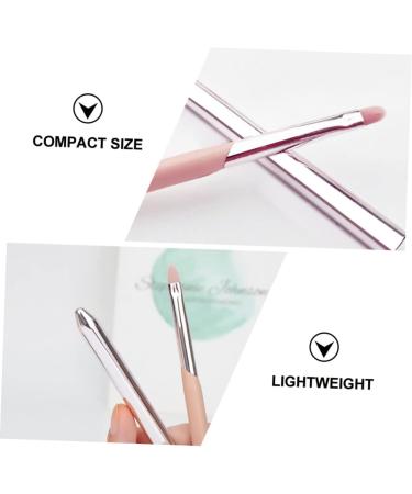 DOITOOL Lip Brush with Lid Lipstick Applicator Lip Gloss Eye Shadow Makeup Brushed Lip Foundation Brush Lip Tint Pink Fiber Wool Cosmetic Travel Lip Liner Brush - Buy Online on GoSupps.com