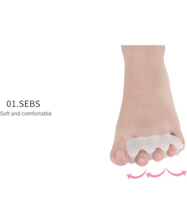 Silicone Toe Separators - 2 Pairs Gel Spacers for Bunion Corrector & Toe Straightener | Reduce Foot Pain & Improve Toe Alignment - Men & Women - Buy Online on GoSupps.com