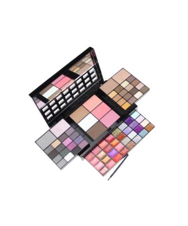FRCOLOR 74 Blush for Cheeks Lipgloss Makeup Kit Eyeshadow Palette Lip Gloss Powder Glitter 18*11cm Picture 1