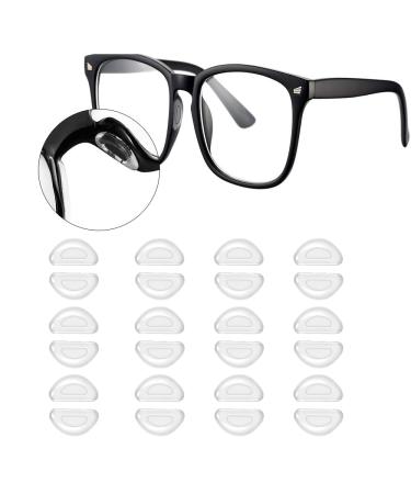 Voarge 24 pieces of glue eyes glasses noses pads D shape stick on anti-slip soft silicone non-glued self-adhesive nose pads glasses pads silicone oval 15 mm white - Buy Online on GoSupps.com
