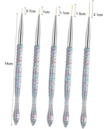 Housoutil 2sets Nail Art Drawing Pen Manicure Accessory Liner Brush Liner Paint Fashion Nail Art Pen Nail Art Liner Manicure Accessories Brush The Brush Miniature - Buy Online on GoSupps.com