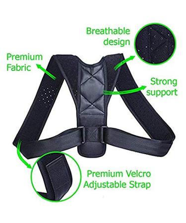 Posture Corrector for Men & Women - Comfortable Upper Back Brace for Thoracic Kyphosis & Neck Pain Relief - Buy Online on GoSupps.com