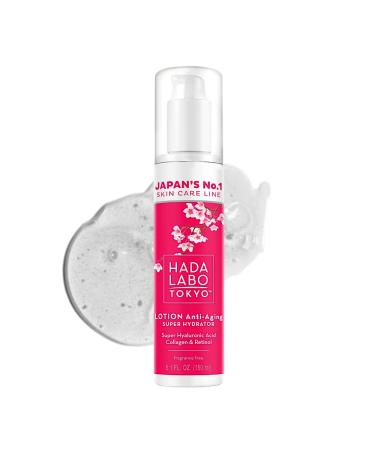 Hada Labo Tokyo - Anti-ageing Super Hydrator Lotion with Super Hyaluronic Acid Collagen & Retinol for Age 40+ 150 ml Bottle (Pack of 1)