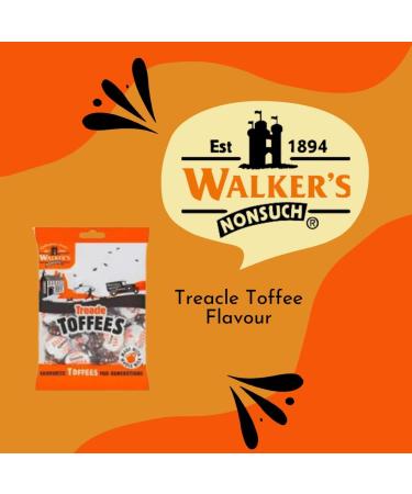 Toffee Sweets Walkers Nonsuch Treacle Flavour x 2 Bags x 150g Each Bundle with TinTastic Silver Window Lid Refillable On-the-Go Travel Tin - Buy Online on GoSupps.com