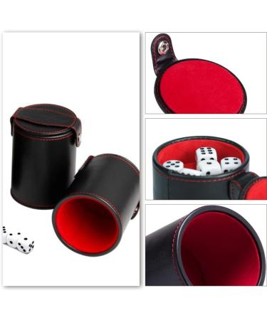 PU Leather Dice Cup with Fashion Felt Lining - Quiet Dice Shaker for Fun with Friends and Family | Dice Storage Tool for Parties - Buy Online on GoSupps.com