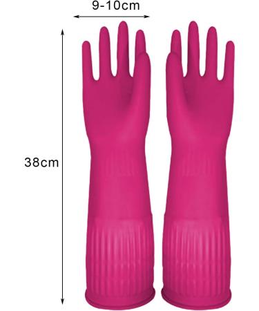 GIFZES Cleaning Gloves Full Hand Protection Gloves Waterproof Non-slip Dishwashing Gloves Heat-insulated Kitchen Cleaning Tool Pink L - Buy Online on GoSupps.com