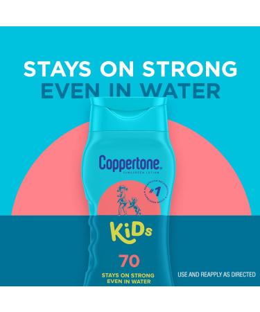 Coppertone Kids Sunscreen Lotion SPF 70 - Pediatrician Recommended, Water Resistant - 8 Fl Oz - Buy Online on GoSupps.com