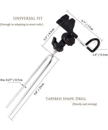 Croch 2x Adjustable Fishing Rod Holder - 360 Stainless Steel Stability | International Shipping - Buy Online on GoSupps.com