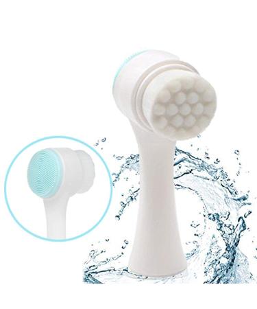 Somaer 2 in 1 Face Wash Brush for Deep Pore Exfoliation, Makeup Removal & Acne Treatment - Blue - Buy Online on GoSupps.com