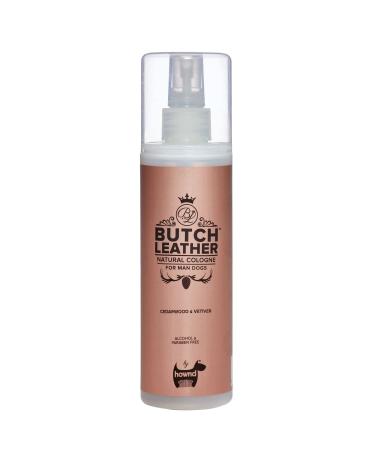HOWND Butch Leather Natural Cologne For Dogs - Long Lasting Cologne With Cedarwood And Vetiver - Freshen Up Between Baths - Free From Alcohol, Parabens, Soap And Dyes - 8.5oz