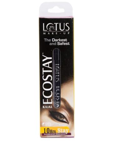 Lotus Herbals Ecostay Kajal 1.2g Black - Long-lasting, Smudge-proof Formula - Buy Online on GoSupps.com