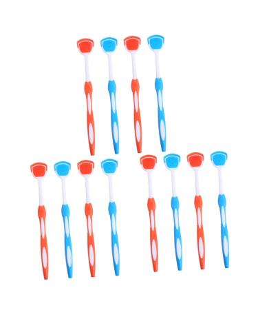 Gatuida 12 pcs tongue cleaning brush breath tongue scraper baby tongue scraps tongue sucks for mouth care tongue tongue scraps for fresh breath adult detergent spatula different colors x 3 pieces 19.5x3x0.6cmx3pcs
