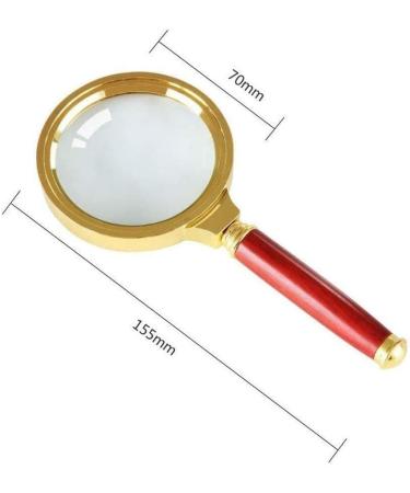 Magnifiers Magnifier Hd Reading Reading Newspaper Reading Glass Metal Frame 4 Times Magnifying Glass Comfortable Anniversary - Buy Online on GoSupps.com
