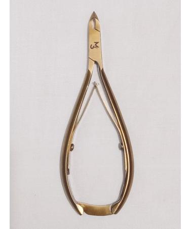 Minster Sports Professional Cuticle Nippers Nail Manicure Scissors Cuticle Clippers Trimmer Dead Skin Remover With Back Lock (Gold Plasma)