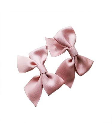 Bow Hair Clips for Girls Pink Hair Bow Barrettes for Little Girls Cute Hair Accessories for Girls 2pcs Bowknot Hair Clip