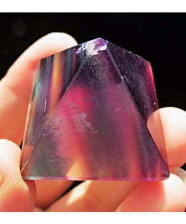 1pcs Amethyst fiuorite Natural Quartz Crystal Pyramid heal Collection Full of Texture - Buy Online on GoSupps.com