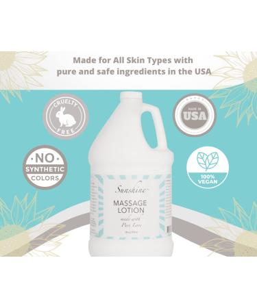 Sunshine Massage Lotion 1 Gallon | Sunflower Oil, Vitamin E, Aloe Vera | Hydrating, Moisturizing, Skin Soothing, Anti-aging | Professional Grade - Buy Online on GoSupps.com