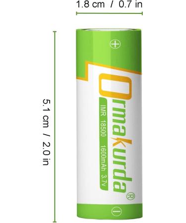 18500 Rechargeable Li-ion Batteries 3.7V 1600mAh - Flat Top 8 Pack for Solar Garden Lights & Flashlights - Buy Online on GoSupps.com