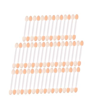 50pcs Two-color Eyeshadow Brush Beauty Sponge Disposable Makeup Make up Kit Professional Eyeshadow Comestic Applicator Oval Makeup Eyeshadow Cosmetic