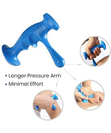 Point Pressure Massage Thumb Protector | Pain Relief Back Massager - Blue | International Shipping - Buy Online on GoSupps.com