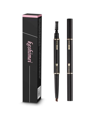 Eyebrow Pencil 2 Packs Waterproof Smudge-proof Brow Pencil with Brow Brush Automatic Eye Brow Makeup by SEILANC Dark Brown