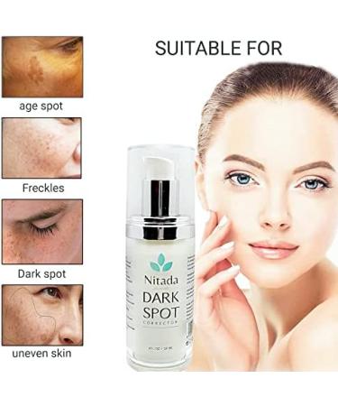 Nitada Dark Spot Corrector Serum (30ml) - Specialty Skincare to Reduce and Eliminate Dark Spots and Acne Scars Professional Grade Skin Brightening Serum Suitable For All Skin Types - Buy Online on GoSupps.com