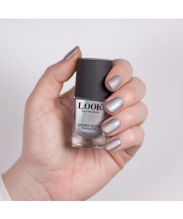 Look To Go Vegan Nail Polish - GRAINY SILVER | 21-Free PETA Approved Made in Germany | 12ml International Shipping - Buy Online on GoSupps.com