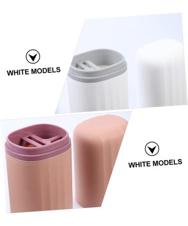 TOVINANNA 2pcs Travel Wash Cup Set | Bathroom Accessories | Toothbrush Case & Container | Perfect for On-the-Go Hygiene - Buy Online on GoSupps.com