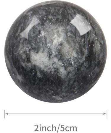 Dark Grey Marble Baoding Balls - Chinese Health Stress Relief Hand Exercise - Buy Online on GoSupps.com