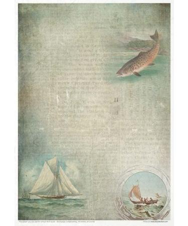 ITD Collection A4 Decoupage Rice Paper Sheet RP039 - Nautical Expedition Design - Buy Online on GoSupps.com