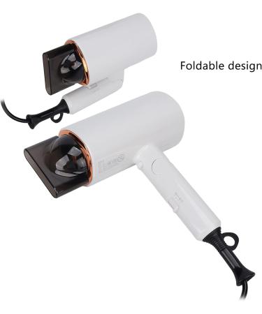 Natudeco Folding Hair Dryer Portable Hair Dryer Blowing Home with Hair Dryer Low Noise Fast Drying Hotel Salon Travel Bathroom Supplies(110V American Standard) - Buy Online on GoSupps.com