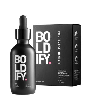 BOLDIFY Hair Growth Serum, Contains 30 Natural Hair Boosters + 4 Clinically Proven Peptides, Hair Serum for Hair Growth, All Natural Scalp Treatment, Hair Growth Oil for Women & Men, Lightweight Non-Greasy Serum for All Ha