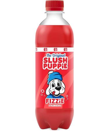 Slush Puppie Drink 500ml Bottles Strawberry Flavor Fizzy Ready To Drink (12 Bottles x 500ml)