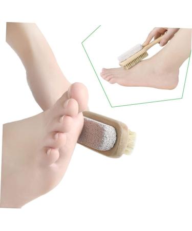 Beavorty Foot Brush Pumice Stone Heel Scrubber Foot Pumices feet Scrubber Remove Dead Skin Foot Stone Natural Remover Wooden Small Brush Pedicure File Scrub Brush Bristles Bamboo - Buy Online on GoSupps.com