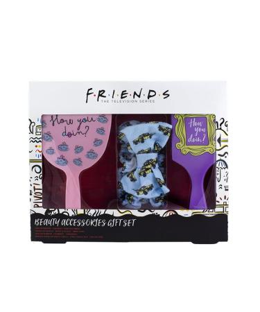 Paladone Friends Beauty Accessories Gift Set | Includes Makeup Hair Band Paddle Hair Brush and Hand Held Mirror | Officially Licensed Merchandise Multicolored