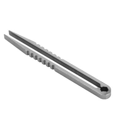 Yctze Mini Portable EDC Alloy Tweezers Outdoor Survival Camping Travel Tool Essential Everyday Carry Gear Ideal for Mountaineering Accessory (Original Color)