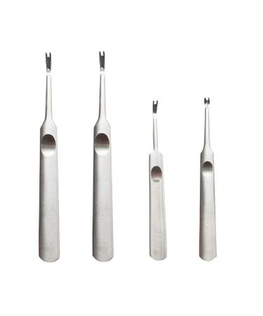 4Pcs Nails Cleaner Cuticle Pusher Remover Nipper Clipper Nail Cuticle Fork for Hangnails Dead Skin