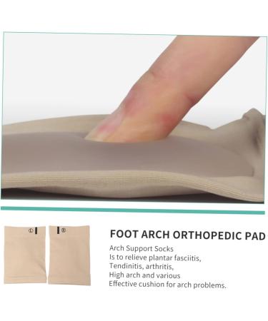 FOMIYES Flatfoot Orthotics - Arch Support Insoles | Comfort Massage Pad | Elastic Foot Pads | Khaki Color | 1 Pair (11.5x7.7x1.5cm) - Ship Worldwide - Buy Online on GoSupps.com