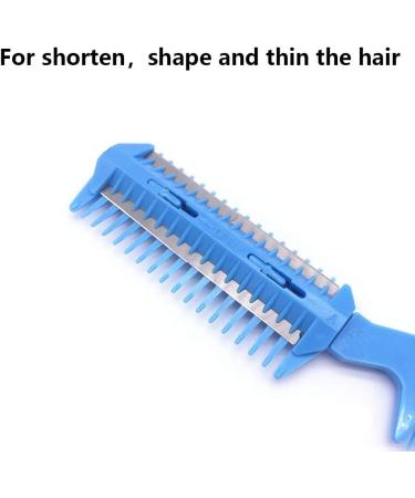 6 Pieces Hair Cutter Comb with Blades Pet Razor Comb Double Sides Removal Comb Dual Side Cutting Scissors for DIY Shorten Shape Thin Hair Gently Grooming Cutting Dogs Hair (Pink White Blue) - Buy Online on GoSupps.com