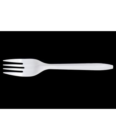 Daxwell Medium Weight Polypropylene 6 5/8" Fork Individually Wrapped White Recyclable (Box of 250) Fork Case of 250 - Buy Online on GoSupps.com