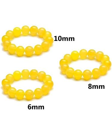 BNKK Yellow Jasper Cleansing Bracelet - Gemstone Beaded Stretch Agate Bracelet for Aromatherapy & Healing Chakras - 10CM - Buy Online on GoSupps.com