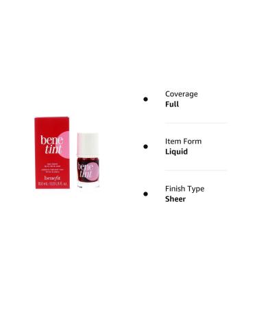 Benefit Benetint Lip and Cheek Stain 0.33 oz - Full Size Stain for Long-Lasting Color on Lips and Cheeks - Buy Online on GoSupps.com
