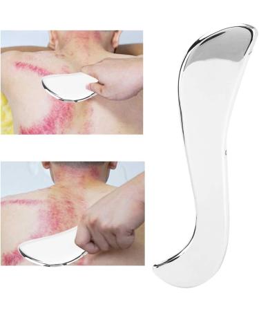 Verdant Touch Stainless Steel Gua Sha Tool - 20cm Body Scraping Board for Pain Relief & Massage - Buy Online on GoSupps.com
