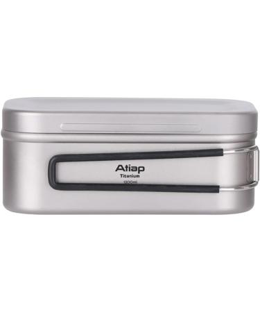 ATiAP Titanium Bento Lunch Box Set - 1200ML & 800ML - Outdoor Camping & Hiking Food Container - with Lid, Handle, Bag - Mess Kit for Picnic & Daily Use - Buy Online on GoSupps.com