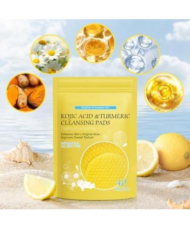 Turmeric Kojic Acid Pads - 2024 Exfoliating Cleansing Pads for Radiant Skin (40PCS - Buy Online on GoSupps.com