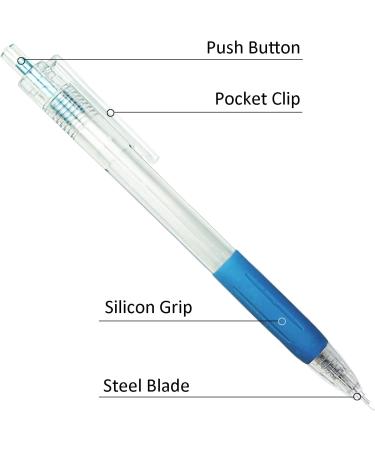 12 Pack Retractable Hobby Knives with Silicon Grip - Precision Craft Cutting Tools for Art, Scrapbooking, and Paper Projects - Buy Online on GoSupps.com