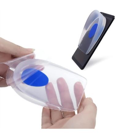 Heel Cushion Pads - Silicone Shock Absorption Thick Protectors for Men | Achilles Treatment & Cracked Heels - Small Transparent - Buy Online on GoSupps.com