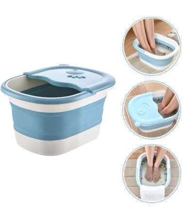 Heallily Portable Foot Soak Washbasin - Foldable Foot Massage Basin in Sky Blue for Relaxation & Comfort - Buy Online on GoSupps.com